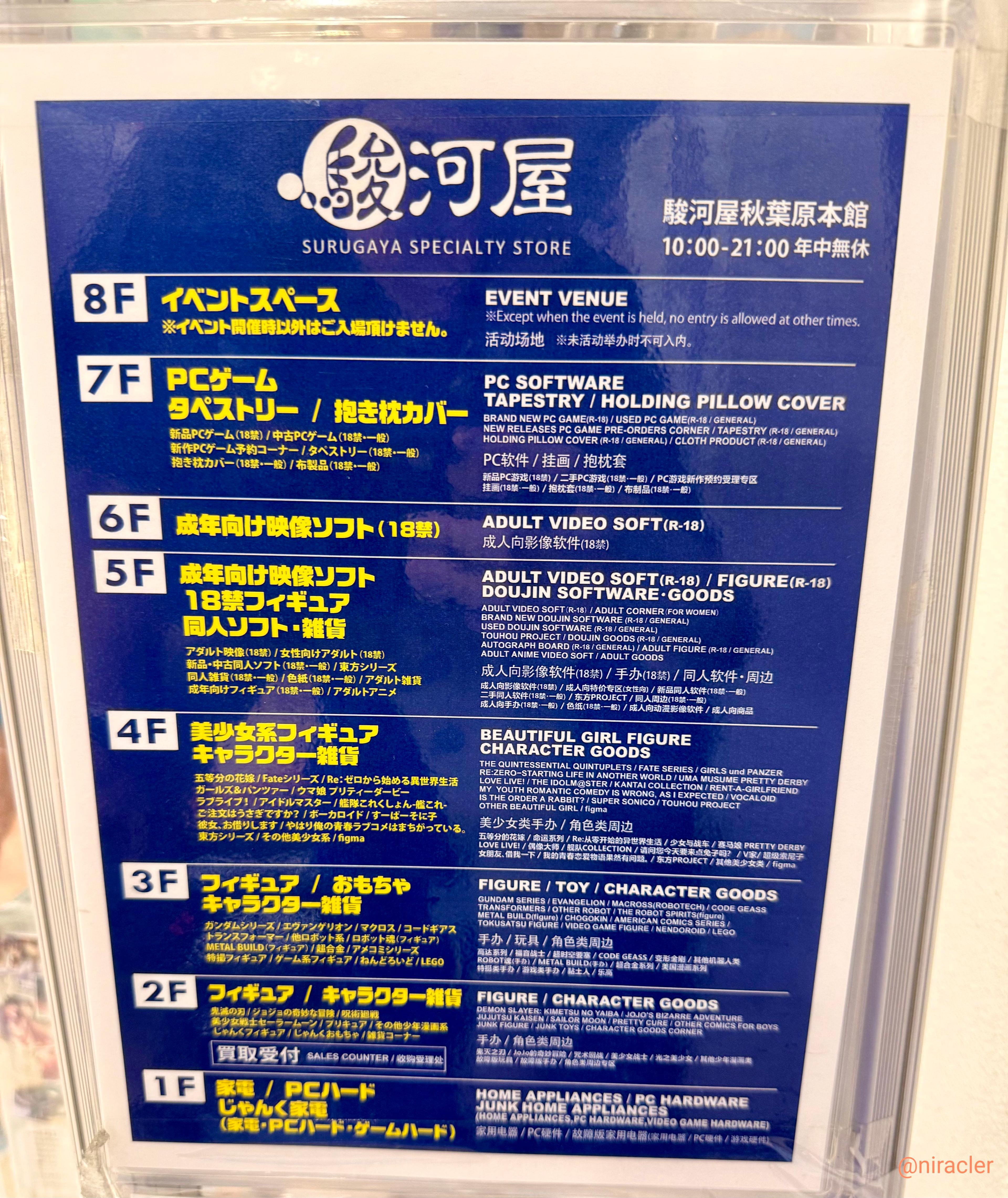 Adding a floor plan of Surugaya, the largest in Akihabara